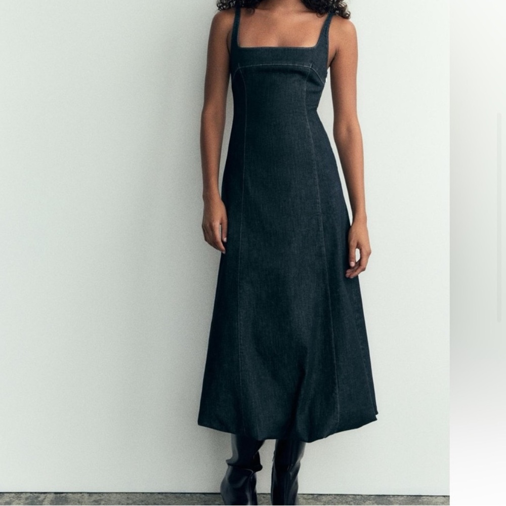 Zara Denim Balloon Dress